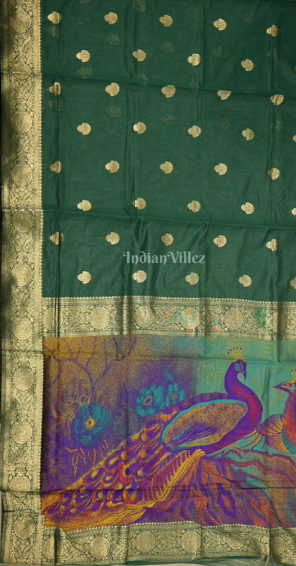 Bottle Green Modal Silk Saree