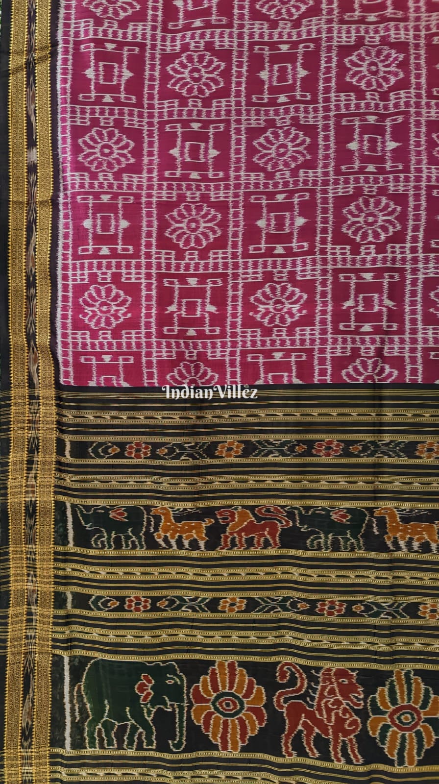 Pink Odisha Handloom Khandua Silk Saree