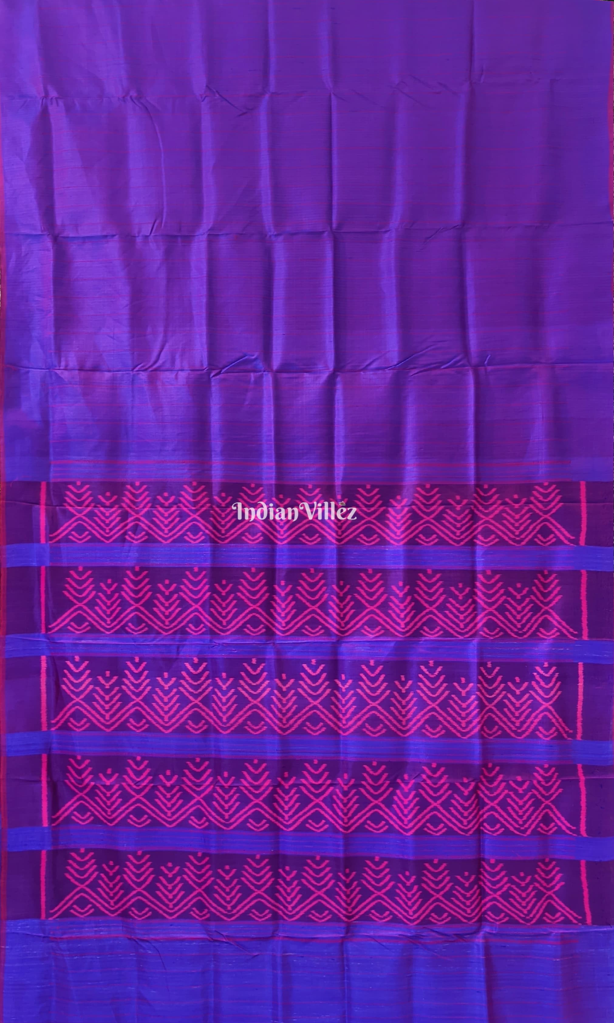 Blue Wine Dual Tone Odisha Ikat Contemporary Silk Saree