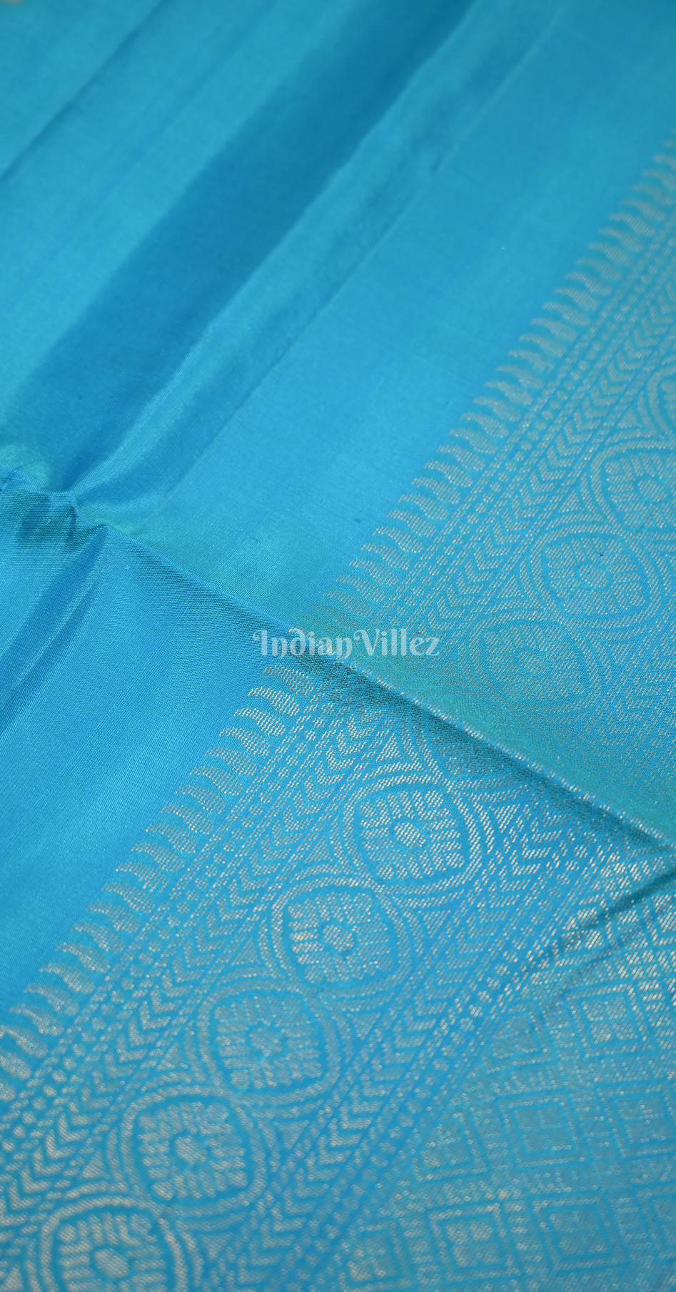 Sky Blue Pure Kanjivaram Soft Silk Saree
