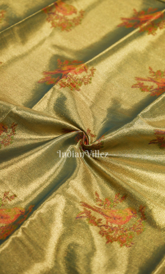 Light Green Digital Print Kanjivaram Silk Saree 