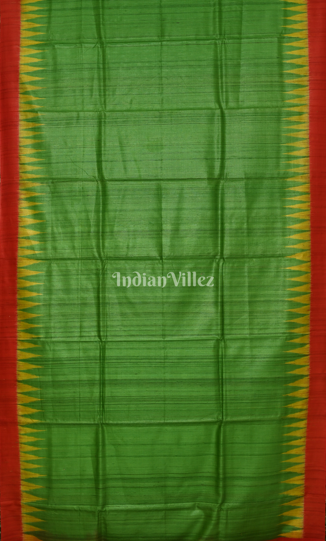 Green Red Gopalpur Tussar Silk Saree 