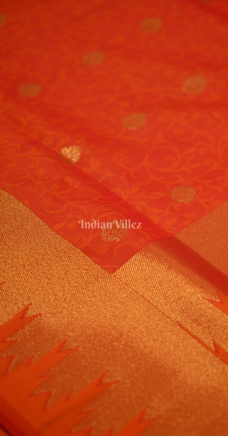 Orange Weaving Silk Saree With Heavy Blouse
