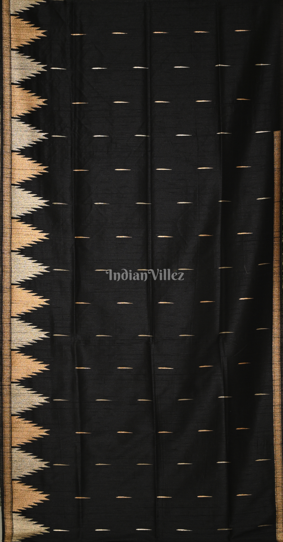 Black Tussar Silk Saree
