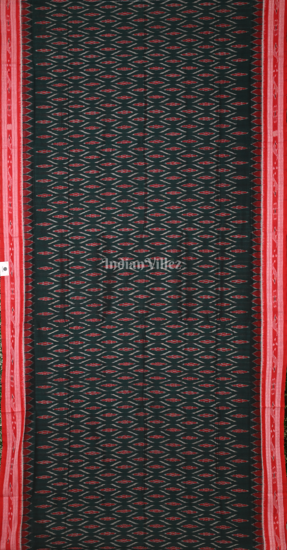  Green Maroon Pasapali Odisha Ikat Maniabandha Cotton Saree 