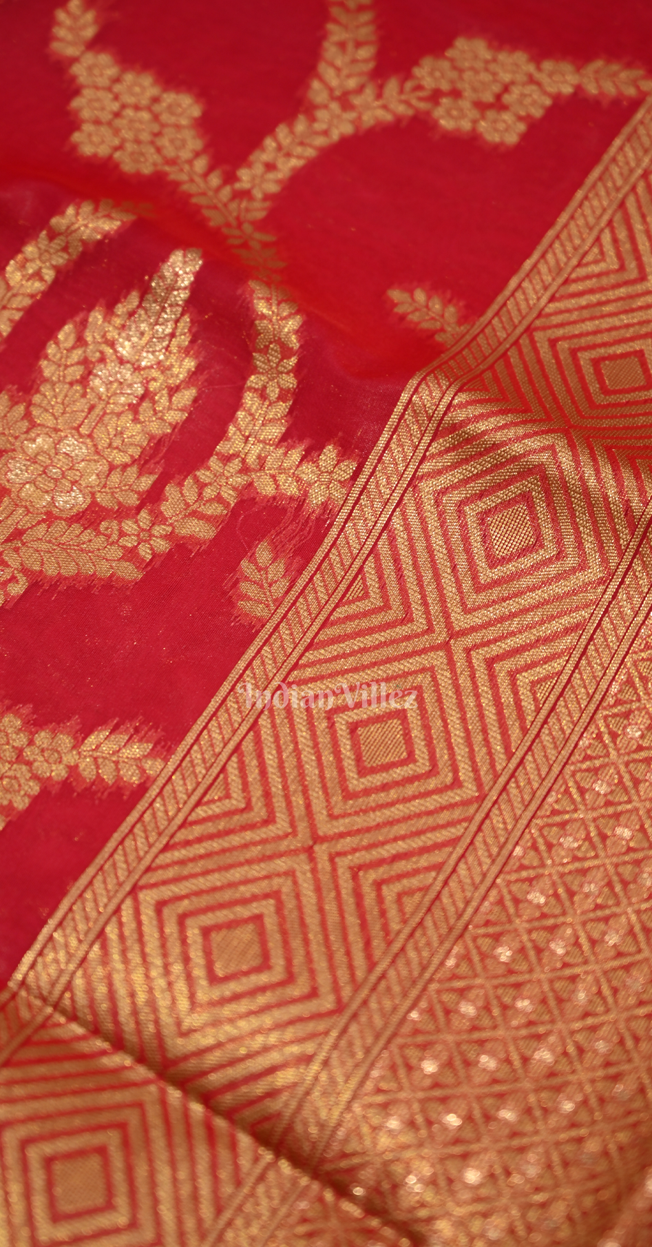  Rani Pink Dual Tone Weaving Organza Saree With Blouse Piece