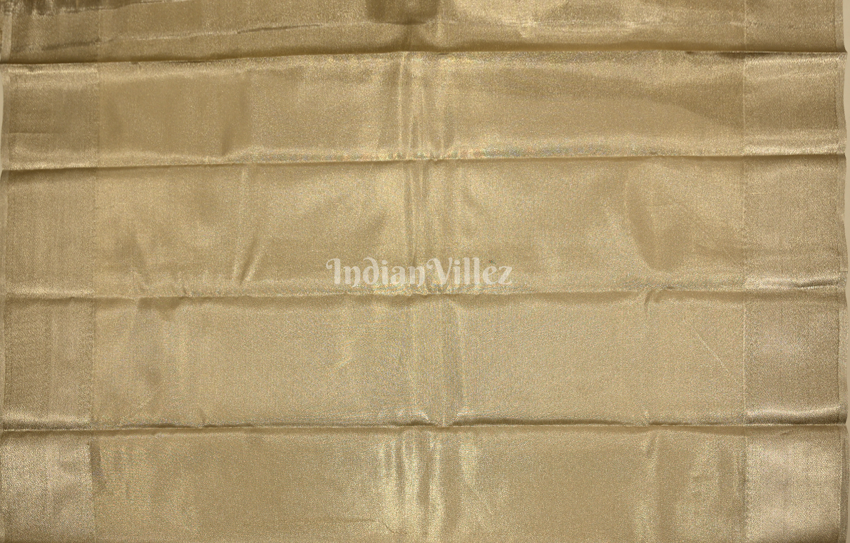 Gold Pure Kanjivaram Tissue Silk Saree 