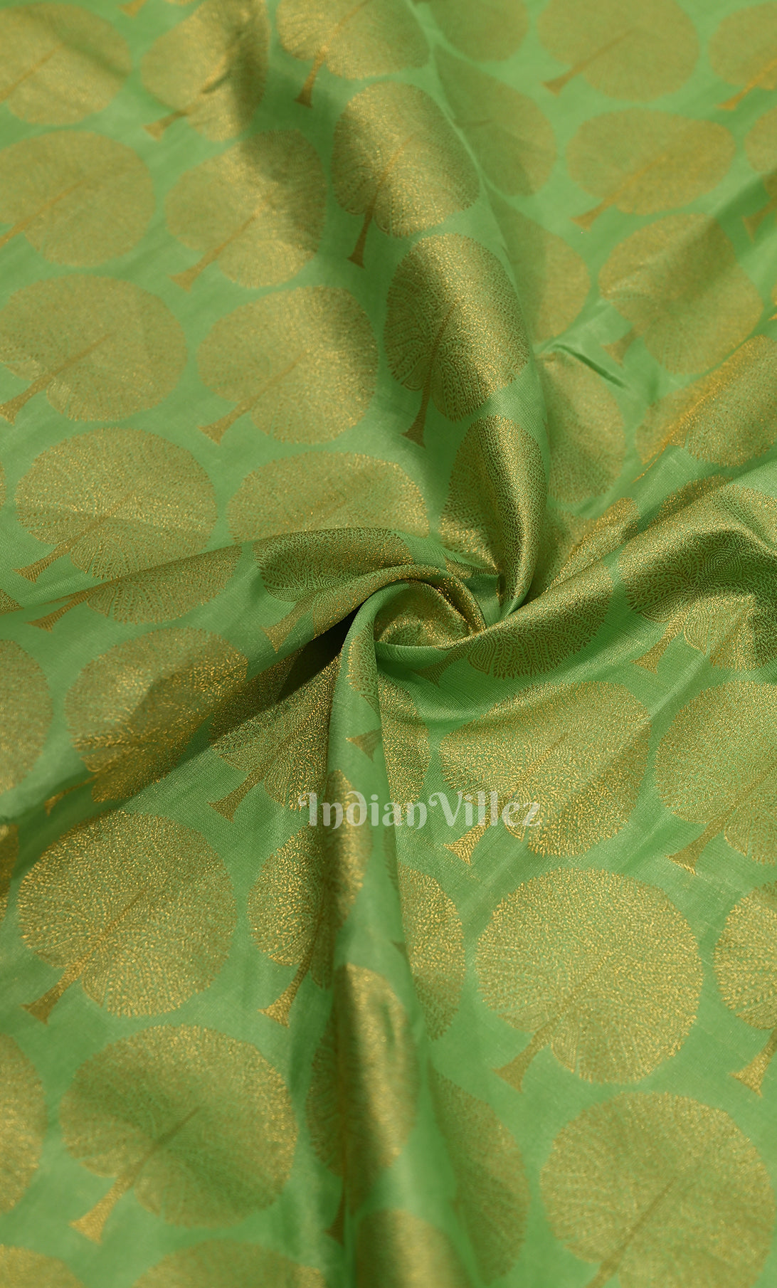 Parrot Green Brocade Pure Kanjivaram Silk Saree 