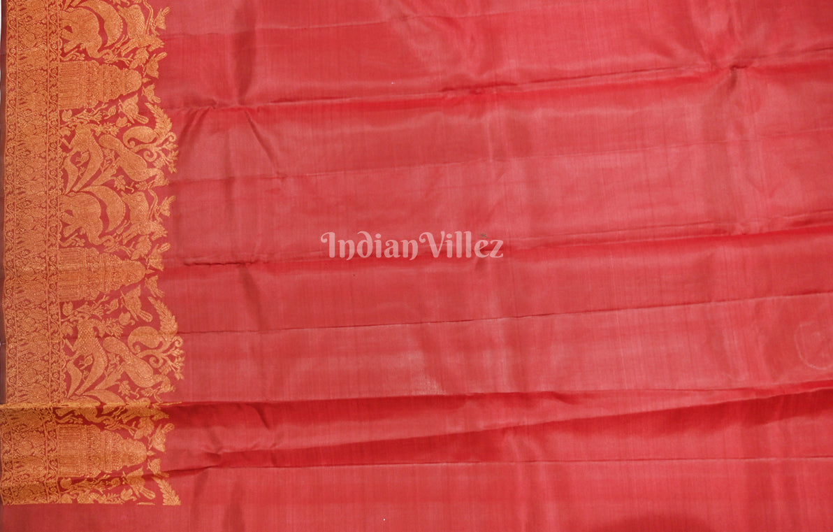Exclusive Bridal Maroon Buttas Brocade Pure Kanjivaram Silk Saree 