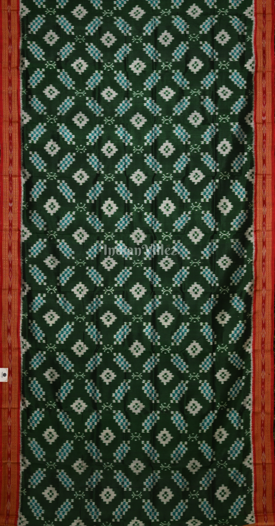 Green Maroon Pasapali Odisha Ikat Khandua Silk Saree 