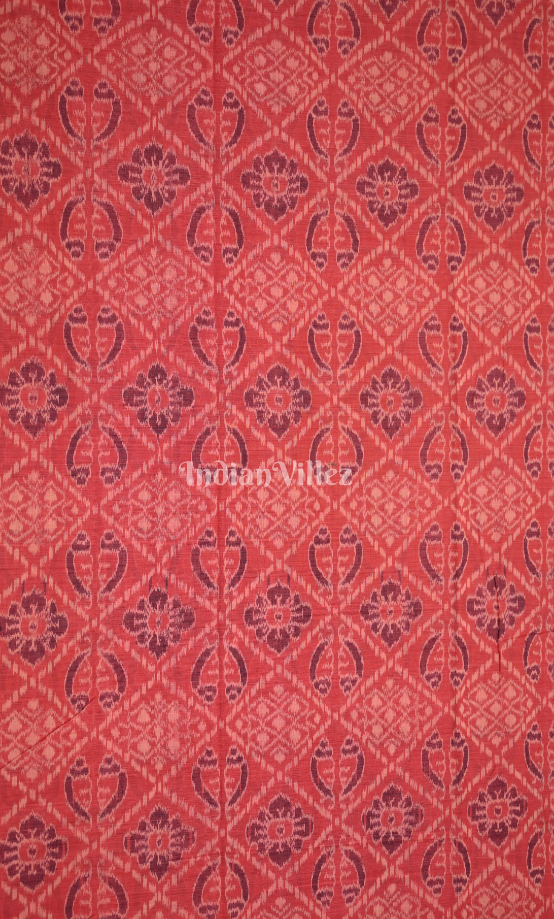 Light Pink Black Odisha Ikat Sambalpuri Dress Set & Dupatta 