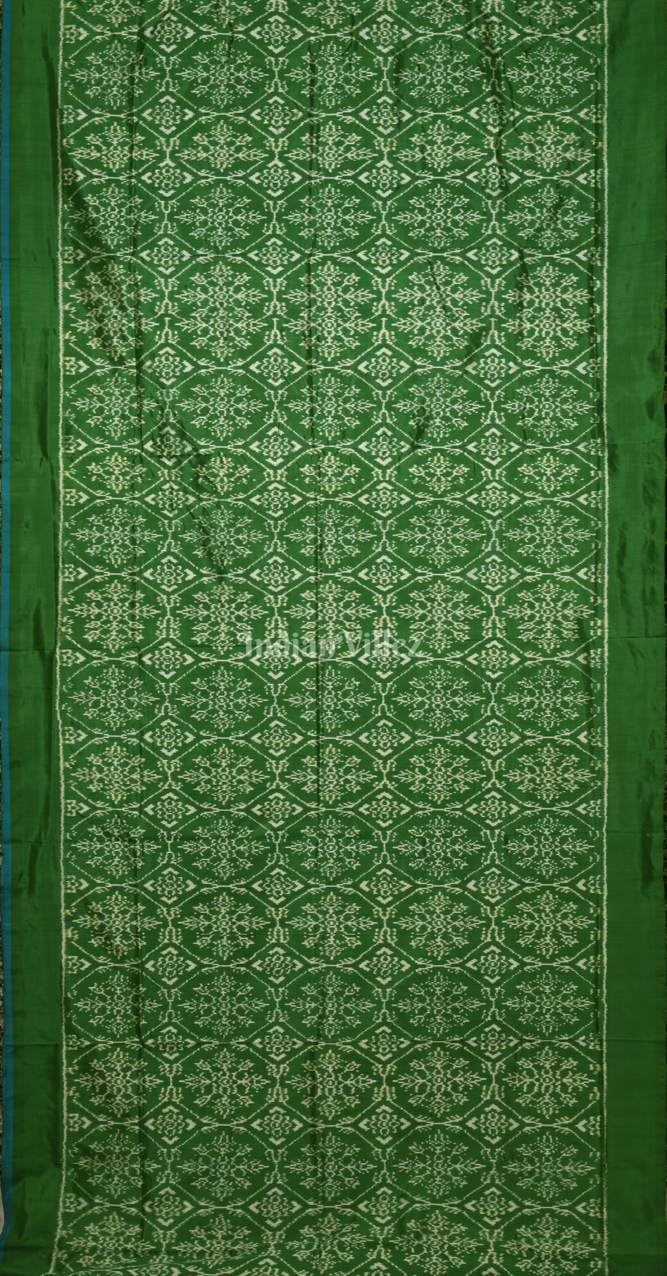 Forest Green Pochampally Ikat Silk Saree 