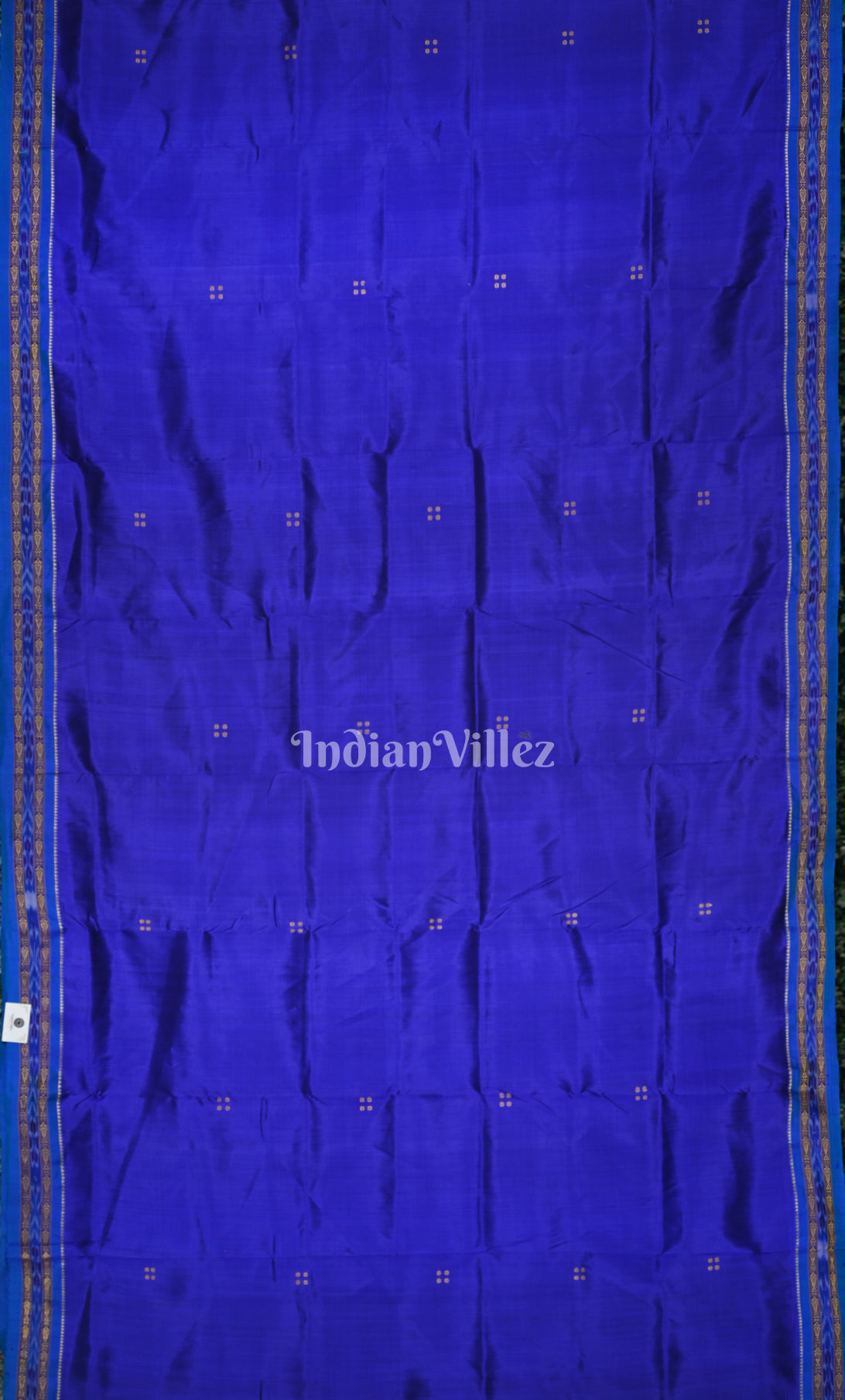 Royal Blue Buti Design Odisha Ikat Khandua Silk Saree