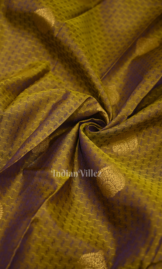Moss Green Brocade Pure Kanjivaram Silk Saree