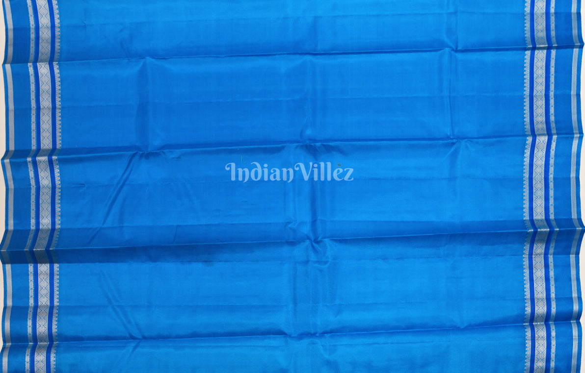  Royal Blue Brocade Pure Kanjivaram Silk Saree 