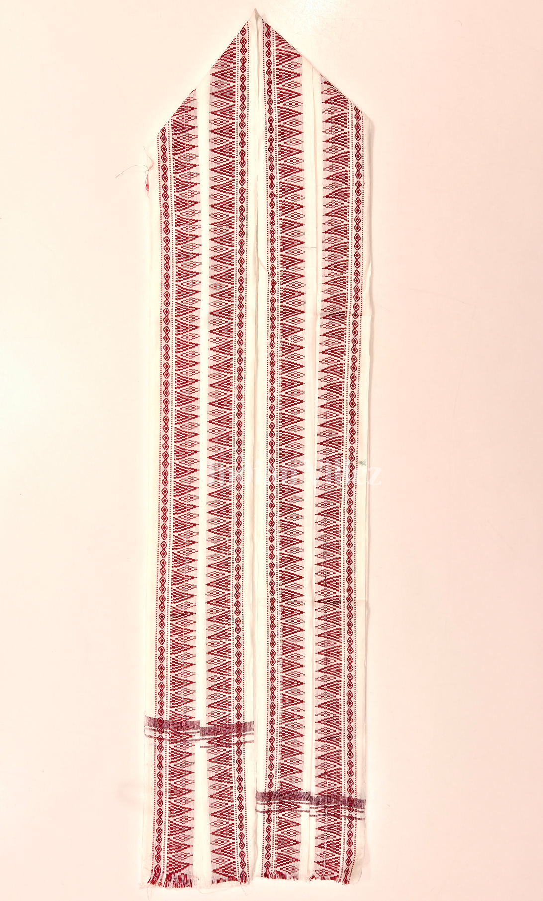 Premium White Handwoven Cotton Uttariya for Men