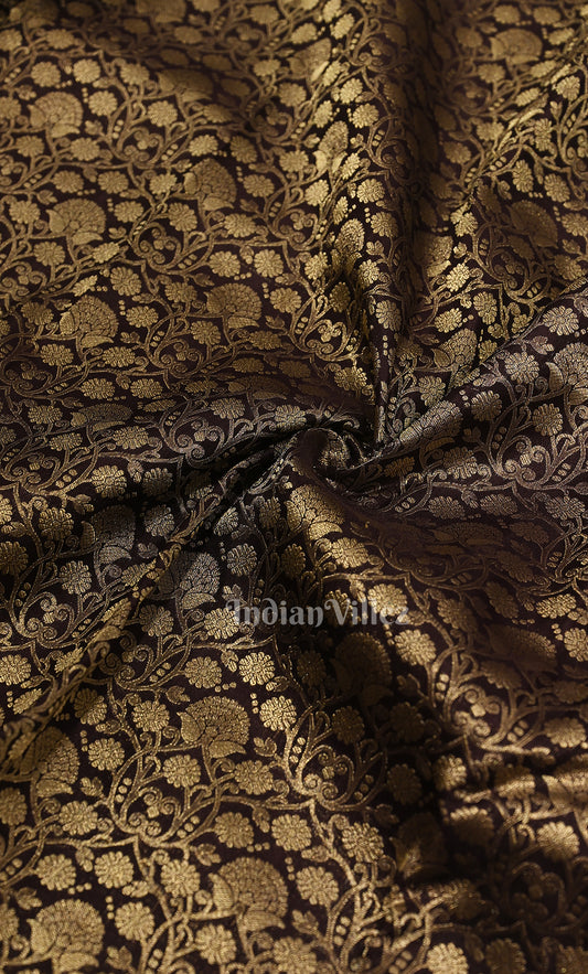 Black Brocade Pure Kanjivaram Silk Saree