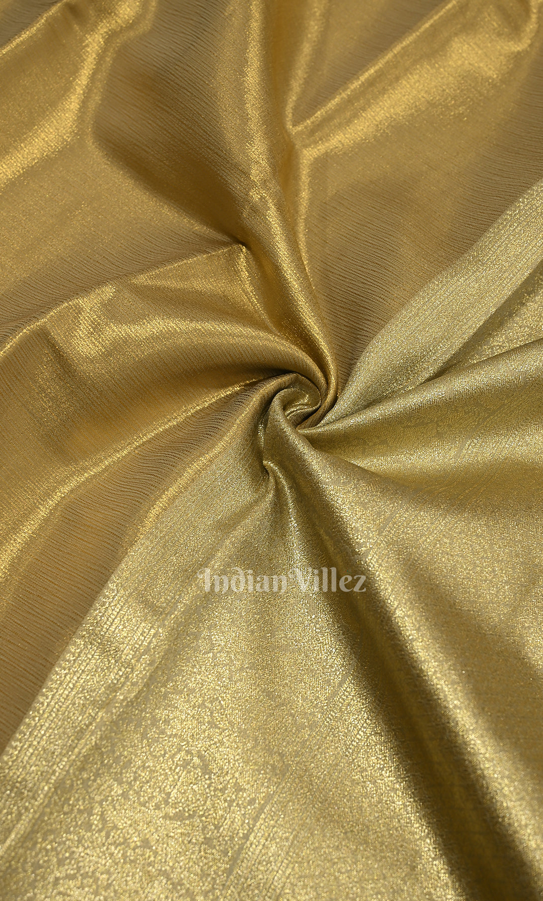 Metallic Gold Brocade Pure Kanjivaram Tissue Silk Saree
