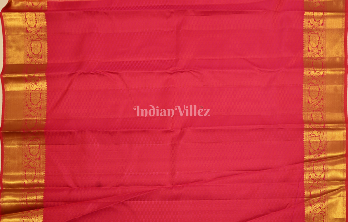 Exclusive Red Golden Buti Zari Brocade Pure Kanjivaram Silk Saree 
