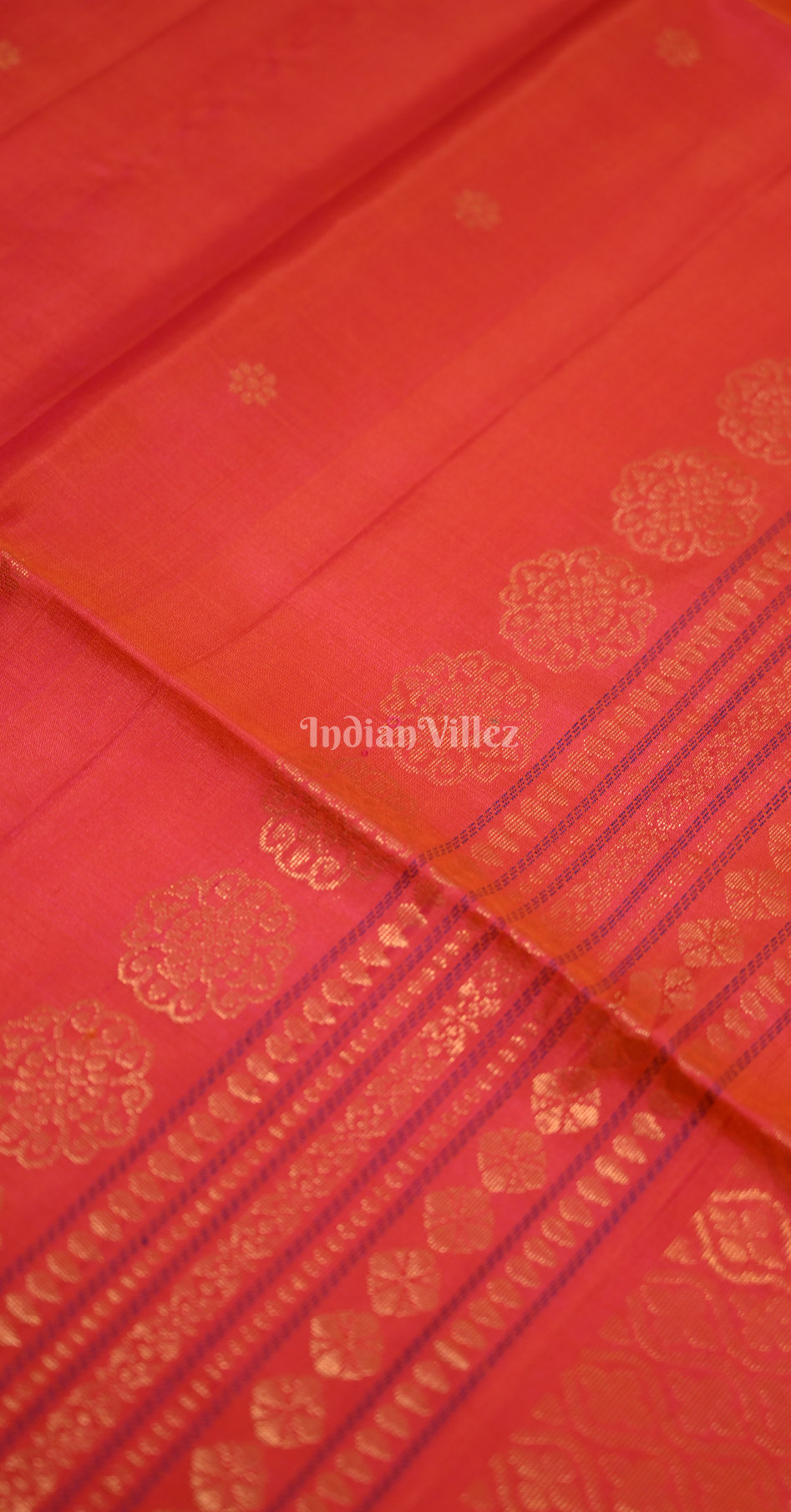 Red Golden Zari Pure Kanjivaram Soft Silk Saree