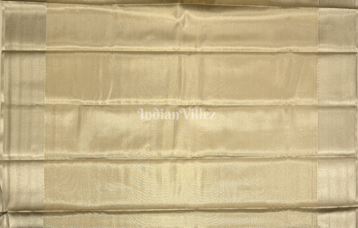 Antique Gold Pure Kanjivaram Tissue Silk Saree