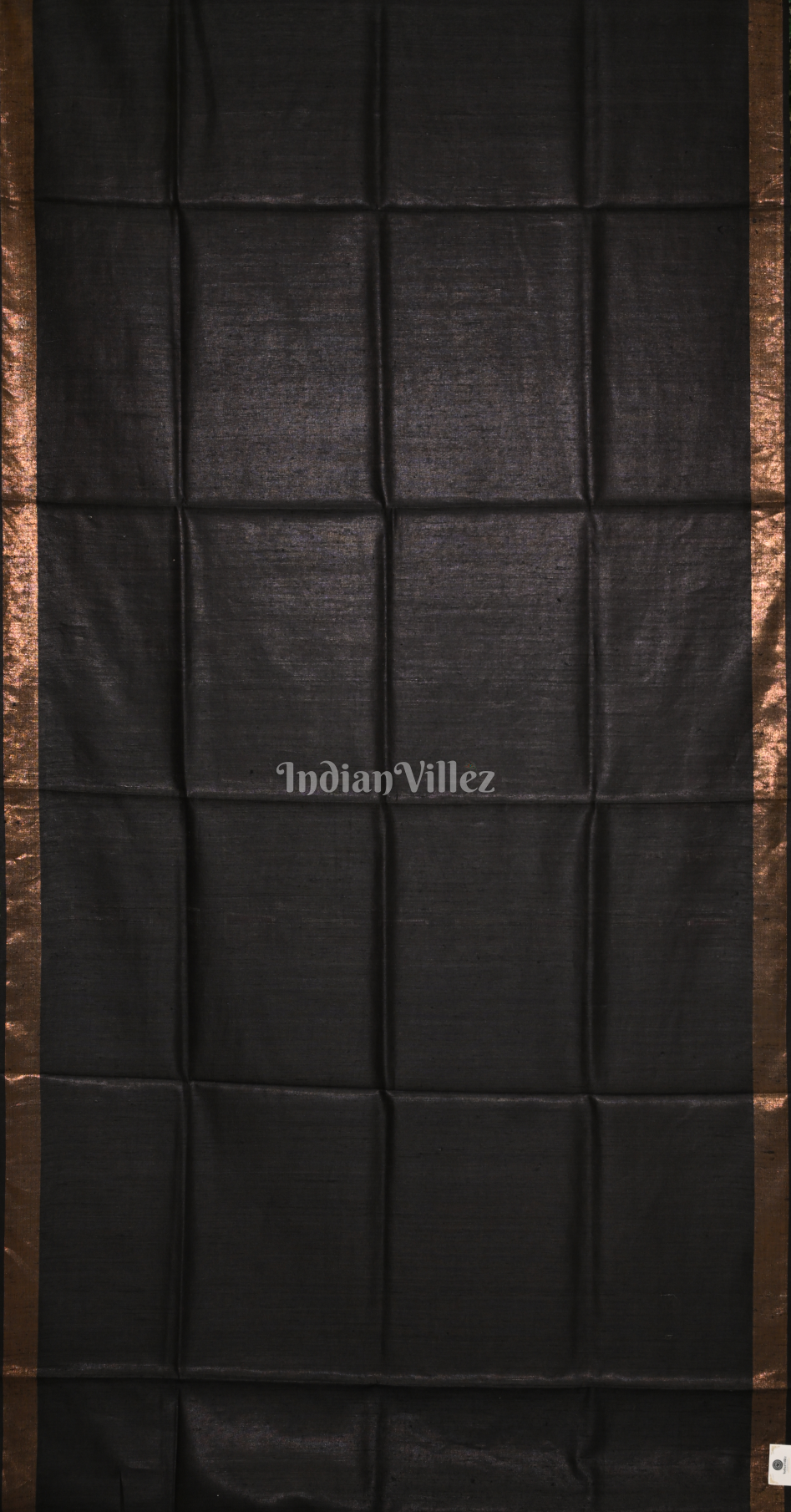 Black Pure Tussar Silk Saree