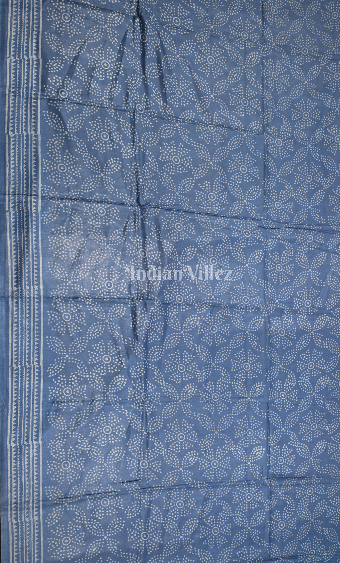 Blue Block Printed Cotton Suit Sets