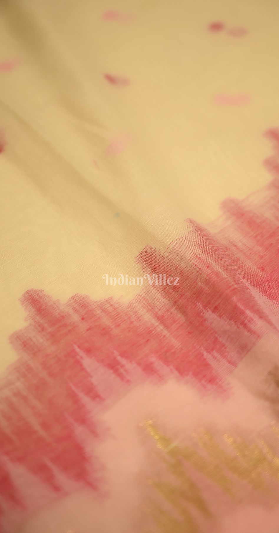 Off White Pure Chanderi Cotton Saree