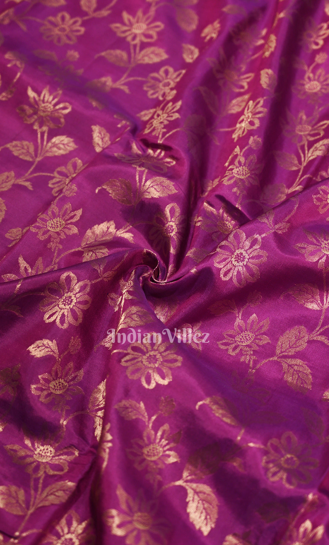 Bridal Wear Purple Brocade Pure Kanjivaram Silk Saree 