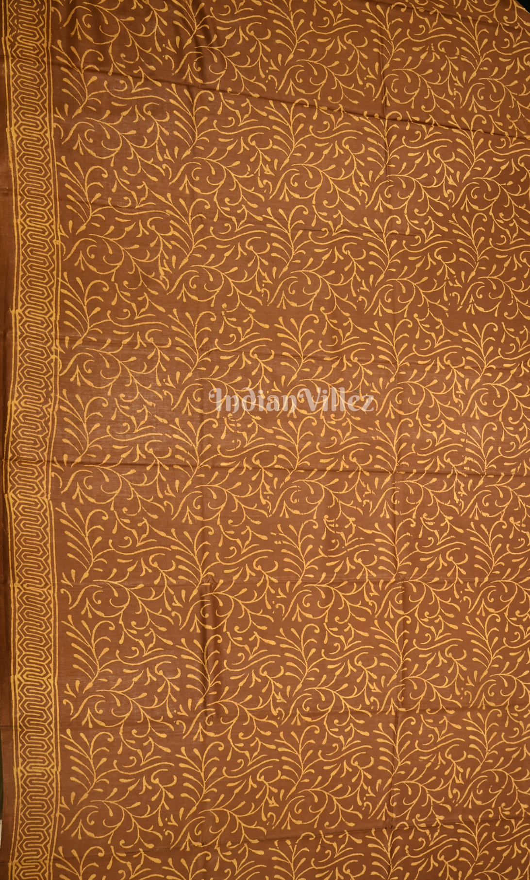 Dark Brown Block Printed Cotton Suit Sets