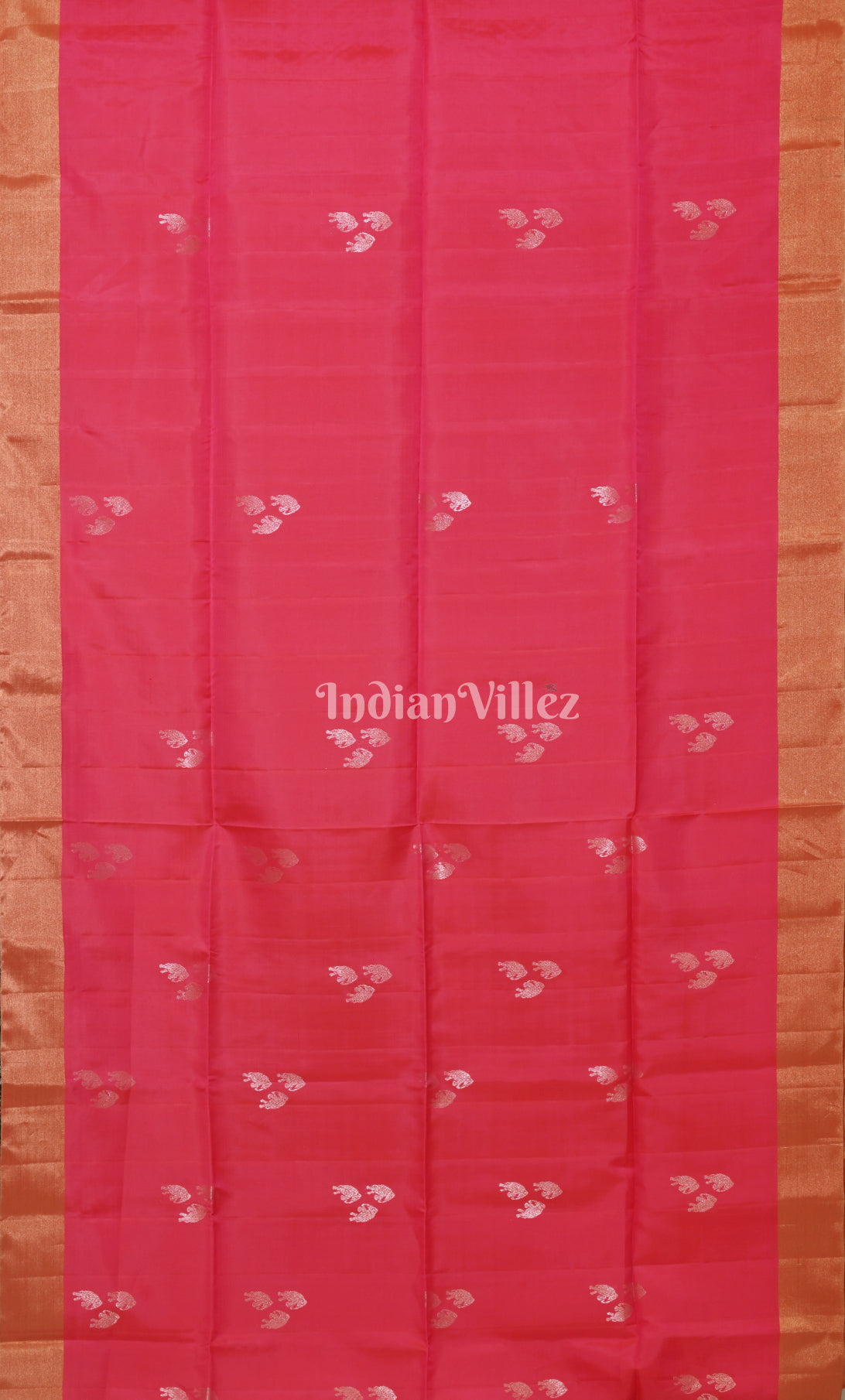 Rani Pink Mehendi Green Pure Kanjivaram Soft Silk Saree 