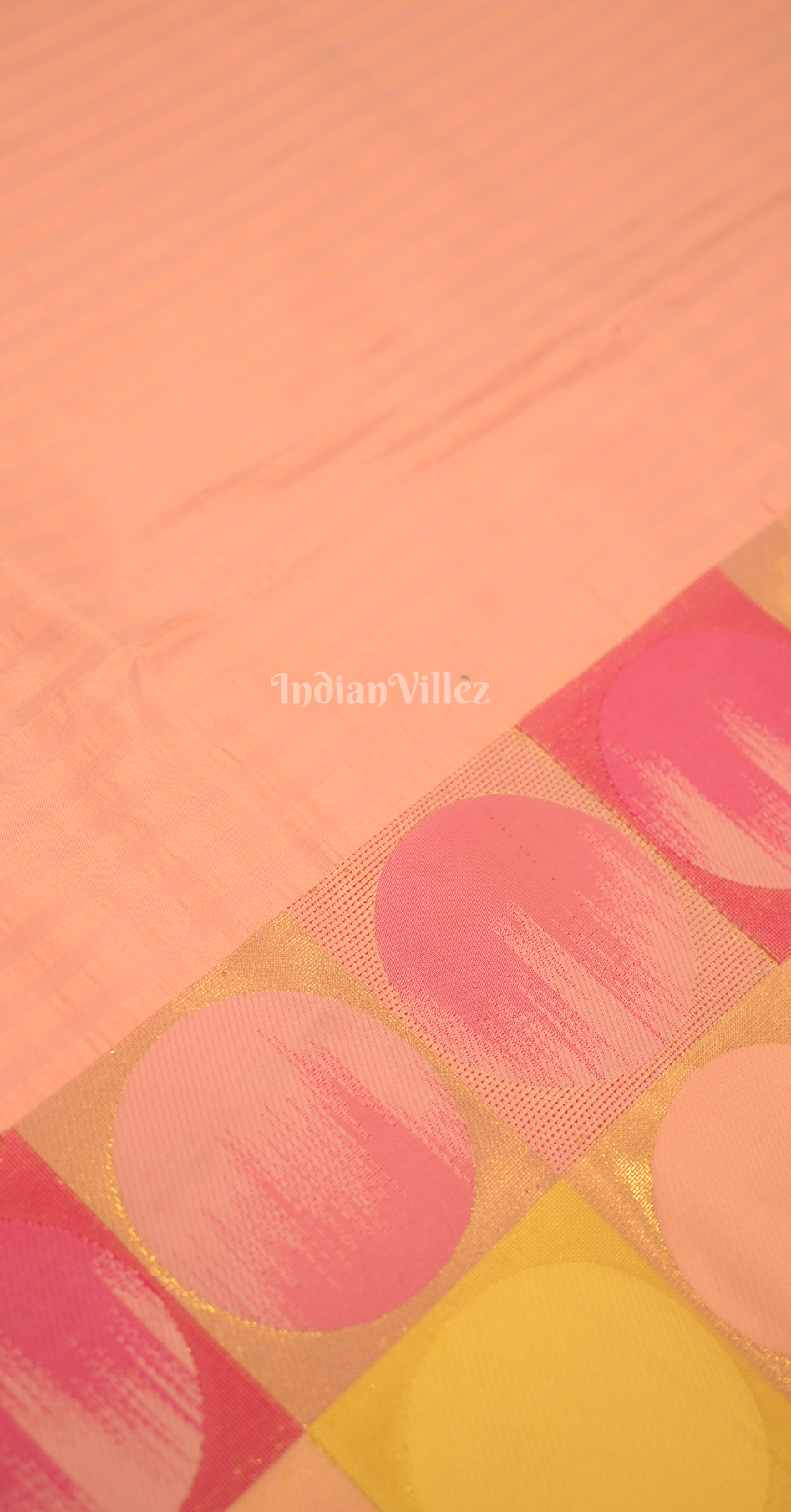 Peach Multicoloured Soft Silk Weaving Saree