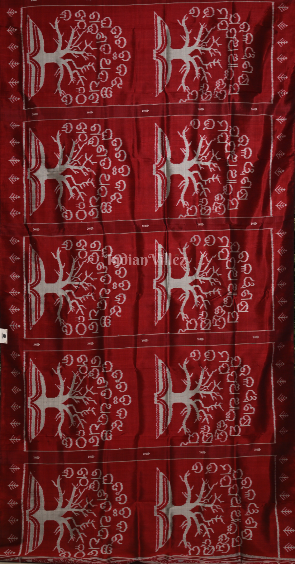 Maroon Odia Barnamala Odisha Ikat Contemporary Designer Silk Saree