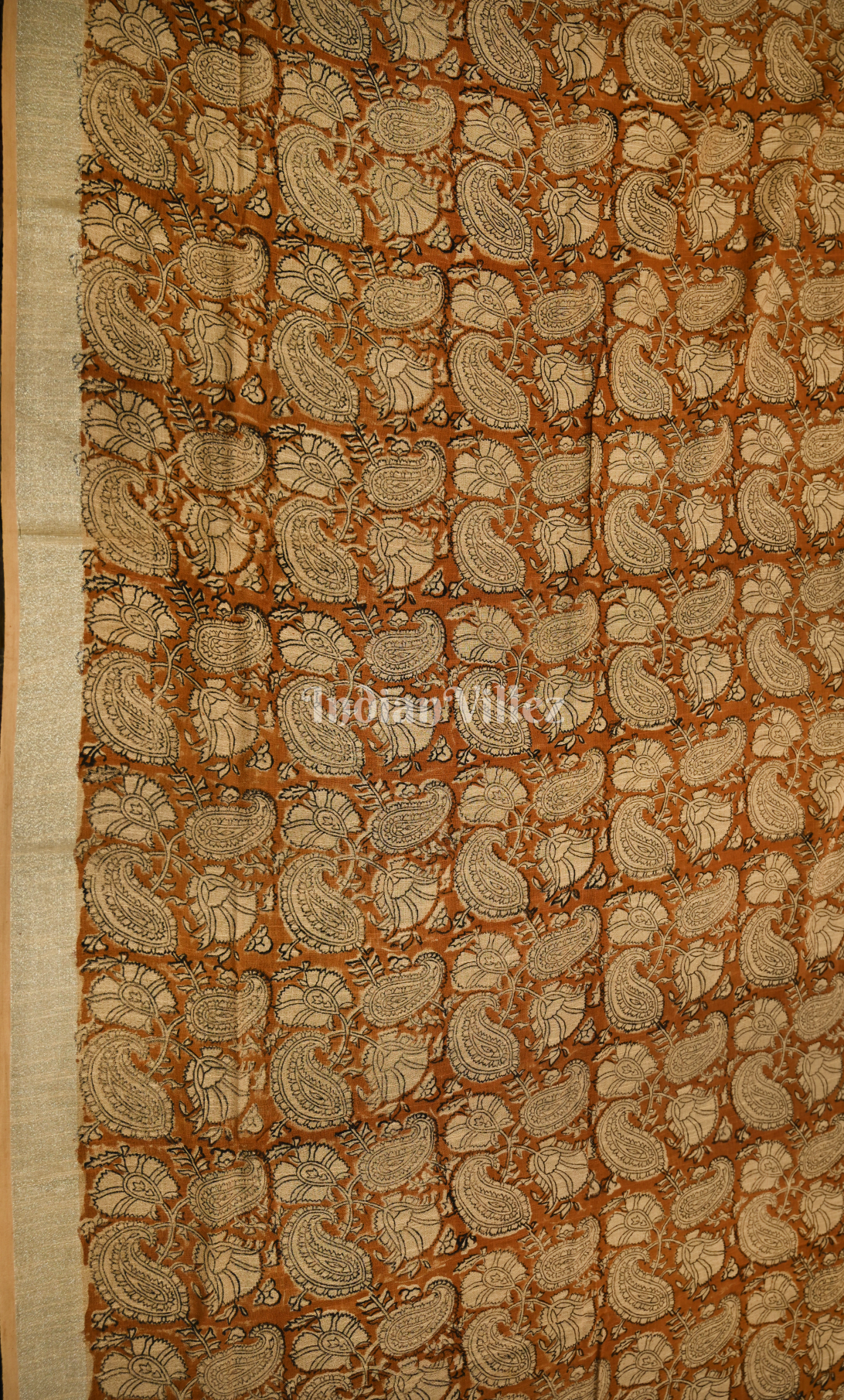 Brick Red Beige Bagru Block Printed Cotton Suit Sets