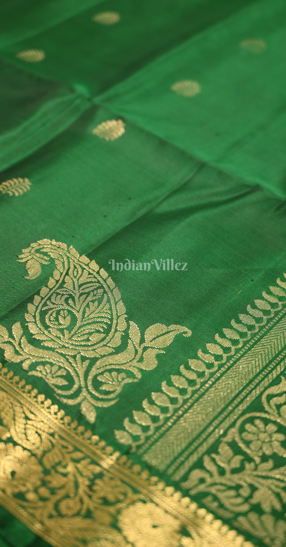 Green Butta Design Pure Kanjivaram Soft Silk Saree 