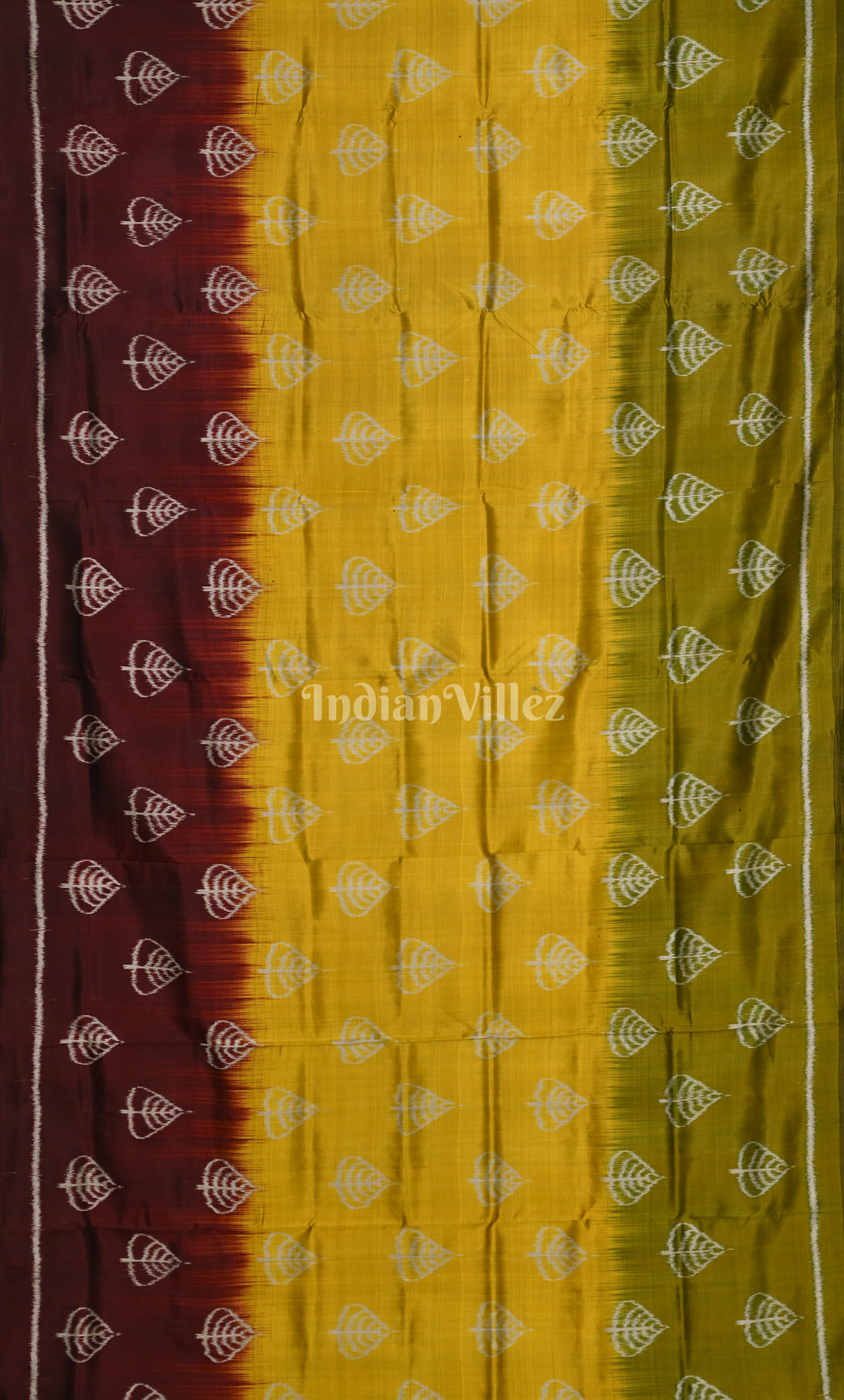 Mustard Yellow Coffee Contemporary Designer Silk Saree 