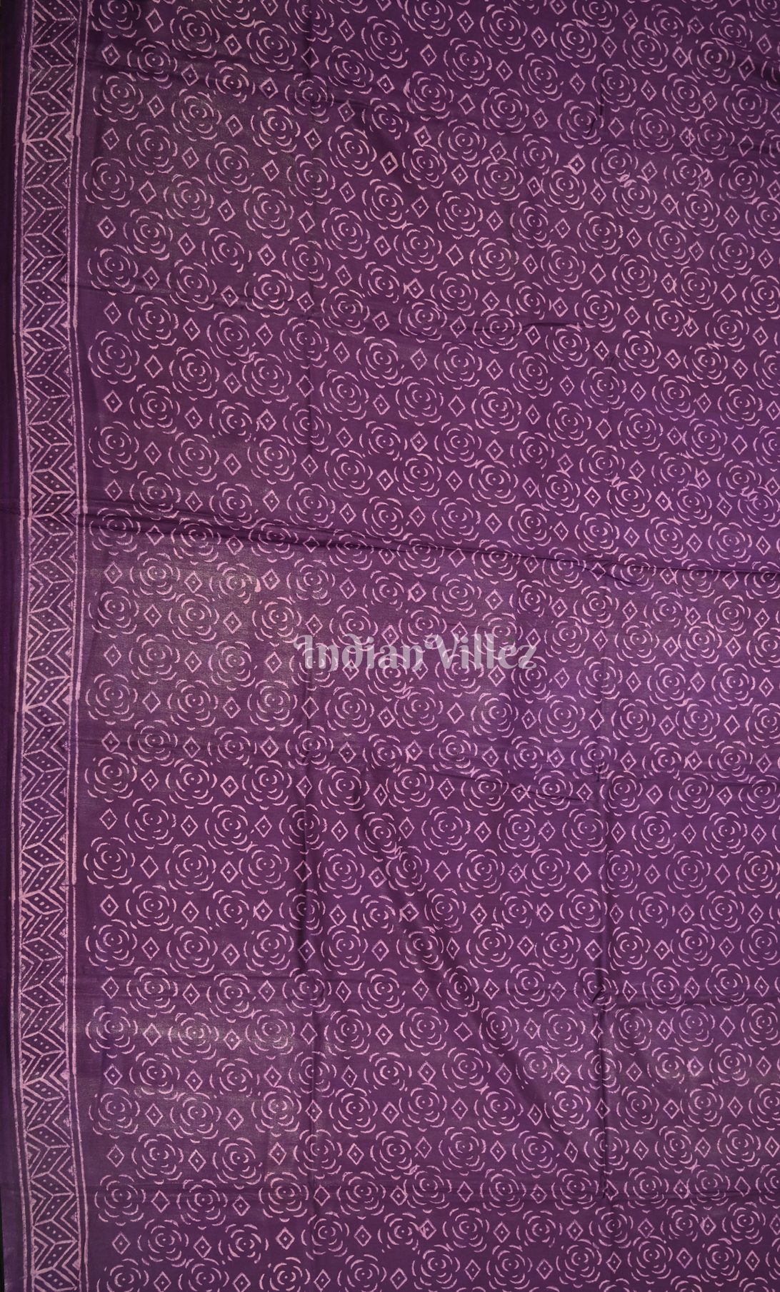 Purple Block Printed Cotton Suit Sets