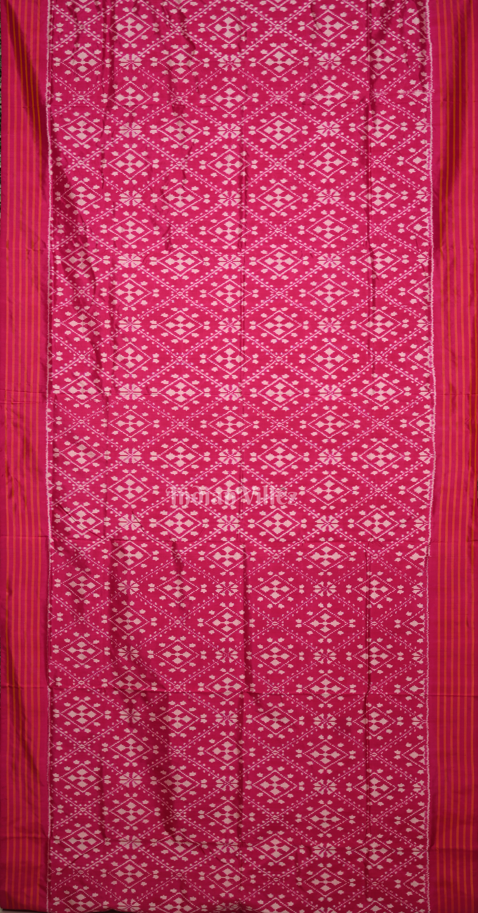 Rani Pink Pochampally Ikat Silk Saree