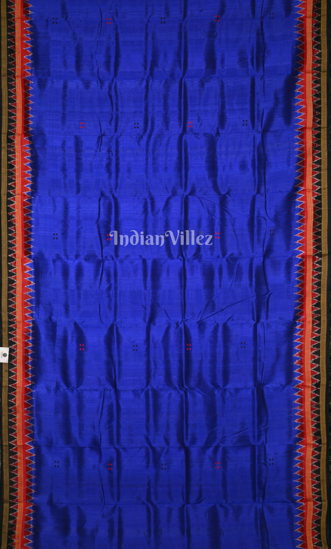Royal Blue Buti Design Odisha Ikat Khandua Silk Saree