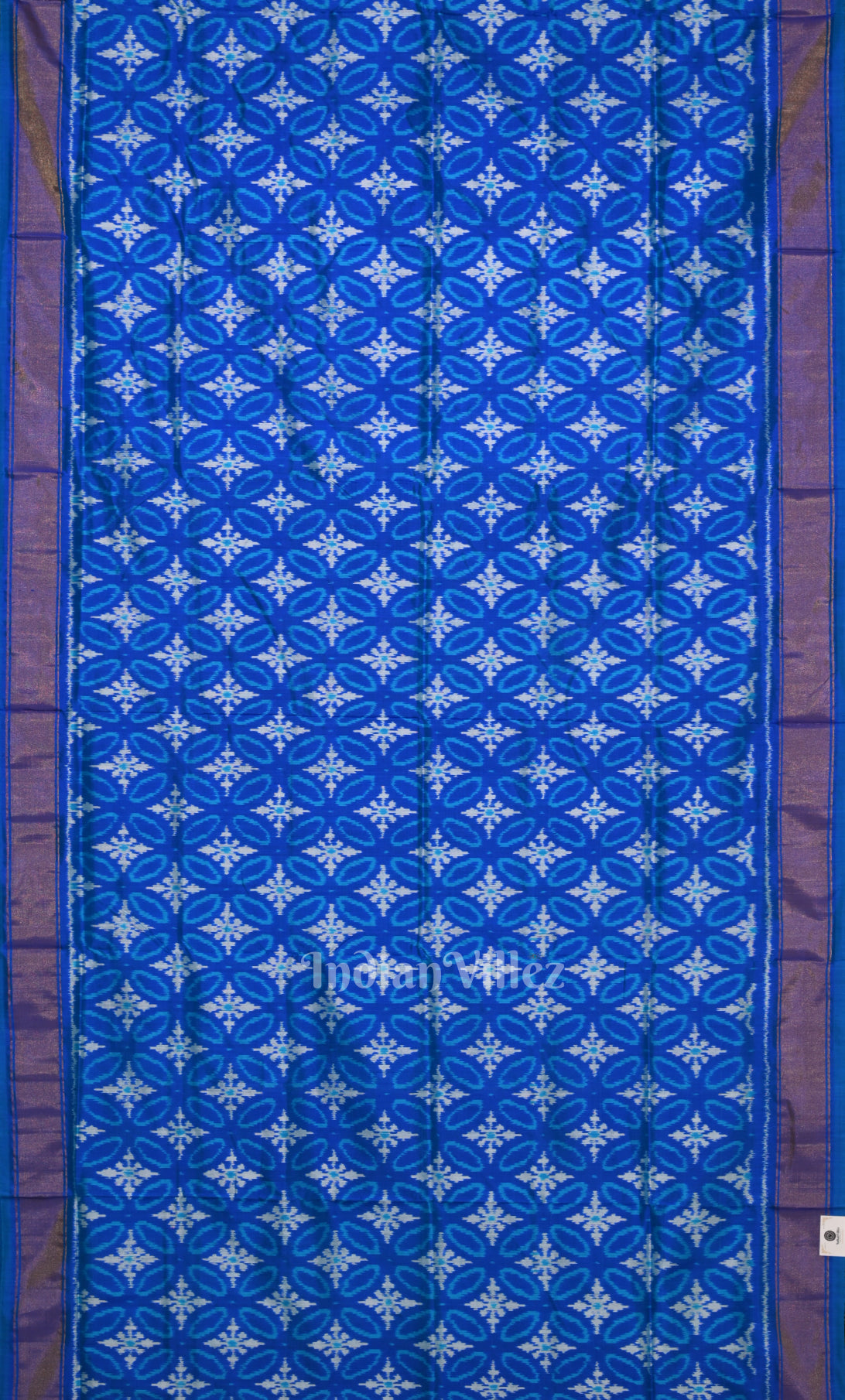 Blue Pochampally Ikat Silk Saree