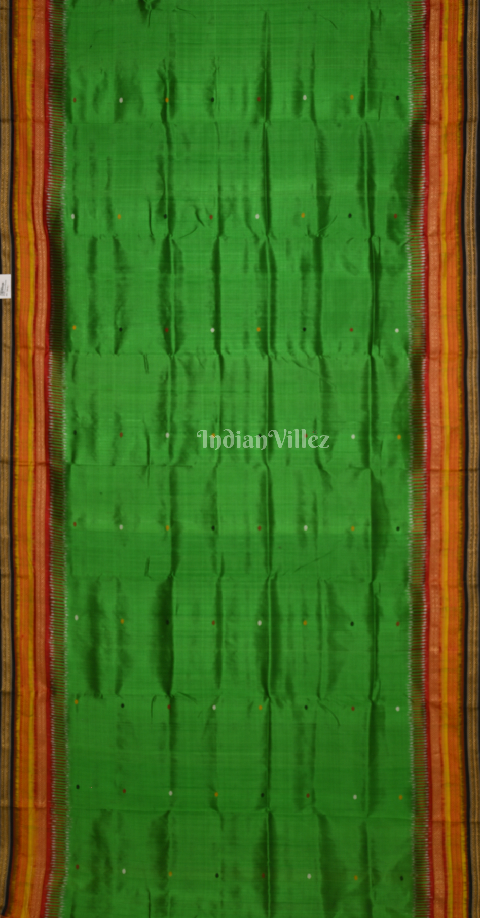 Green with Multi colour  Kathiphera Odisha Ikat Khandua Silk Saree 