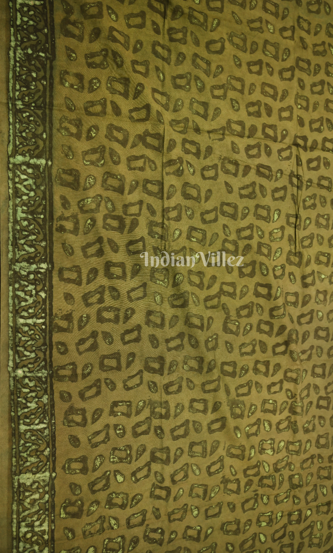 Moss Green Dabu Block Printed Cotton Suit Sets