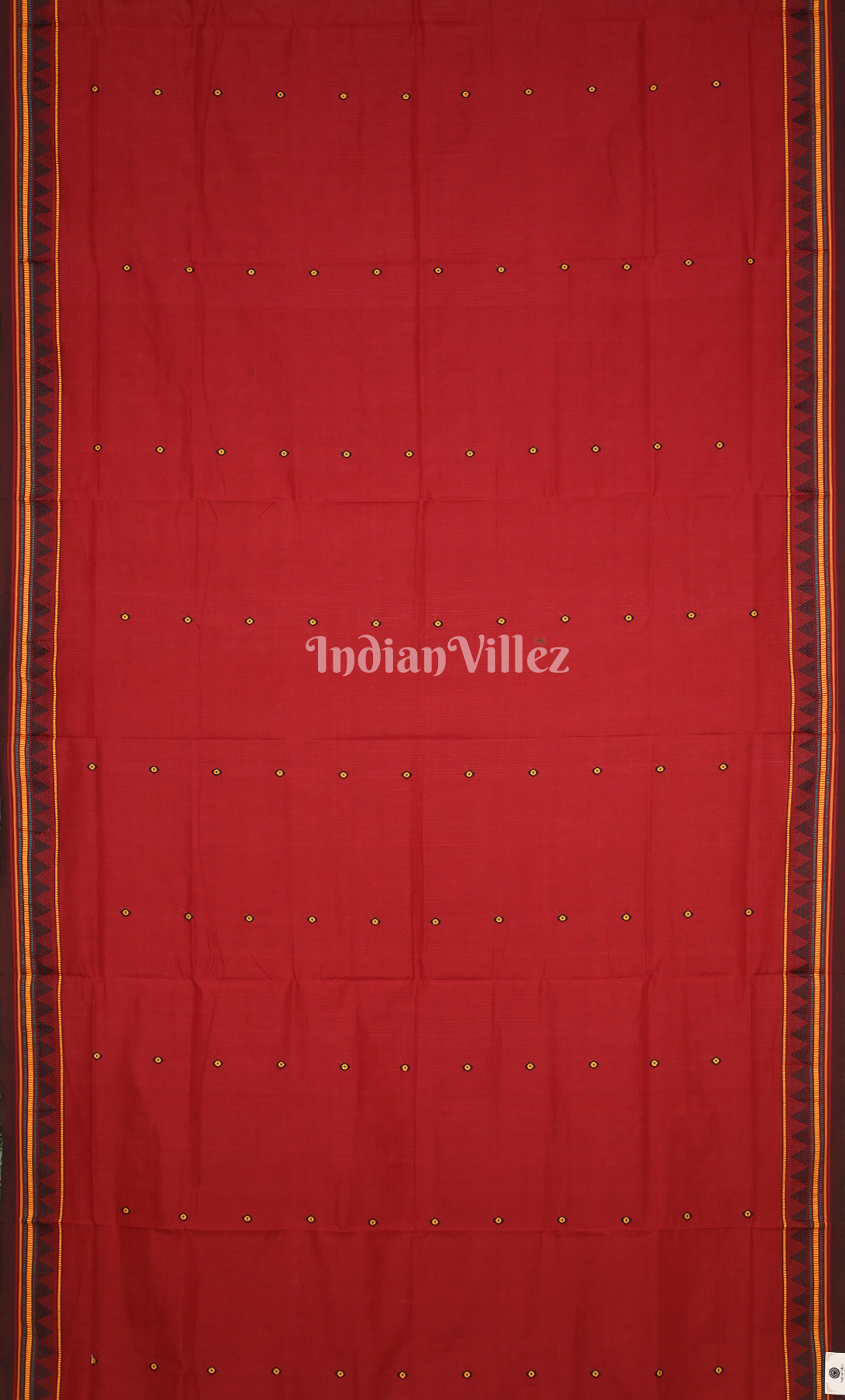Red Odisha Handloom Dongaria Cotton Saree