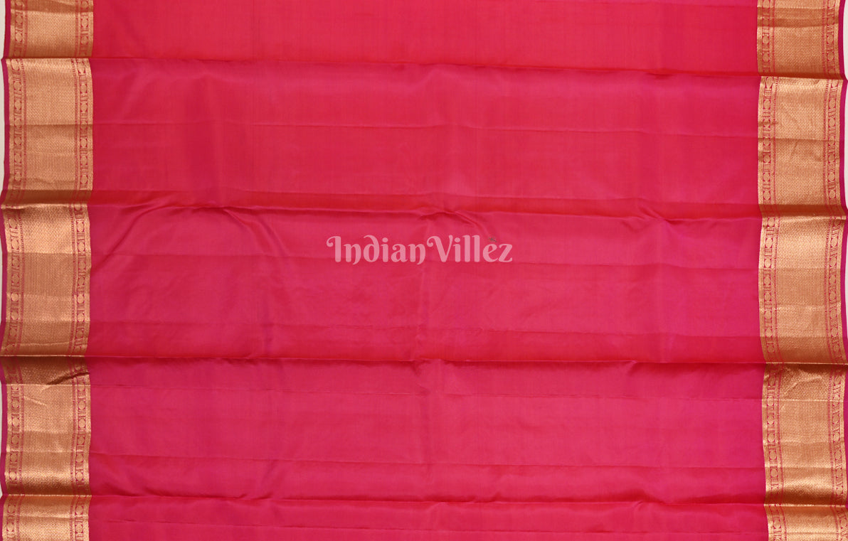 Latest Rani Pink Motifs Brocade Pure Kanjivaram Silk Saree 