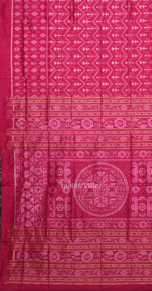 Rani Pink House Triblas Odisha Ikat Contemporary Designer Silk Saree