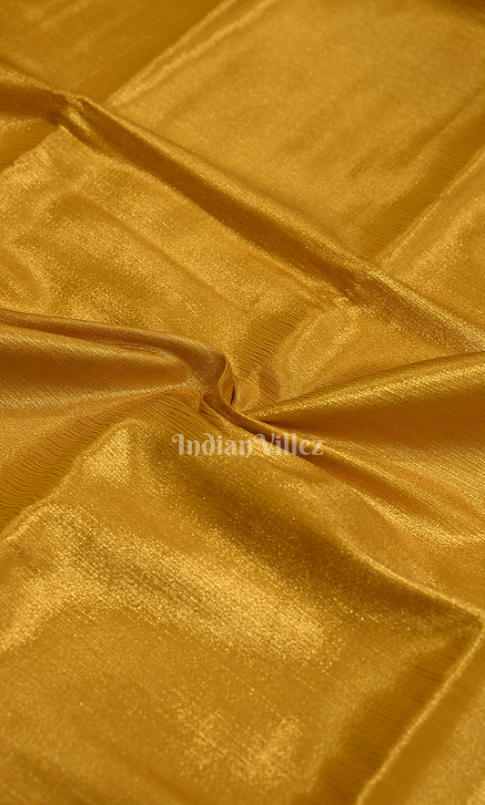 Yellow Pure Brocade Kanjivaram Silk Saree