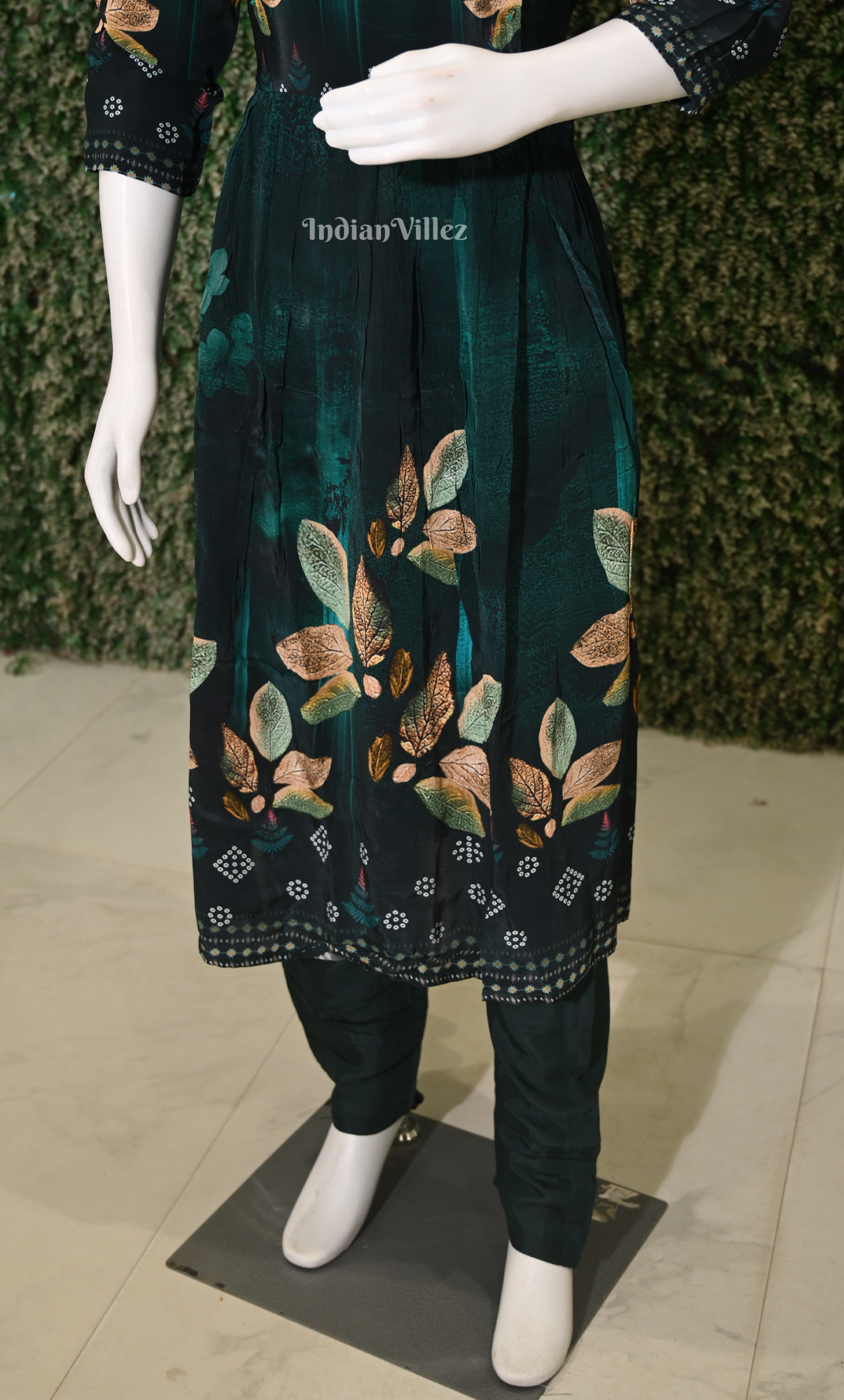 Green Floral Print Kurta Plazzoo with Dupatta Set