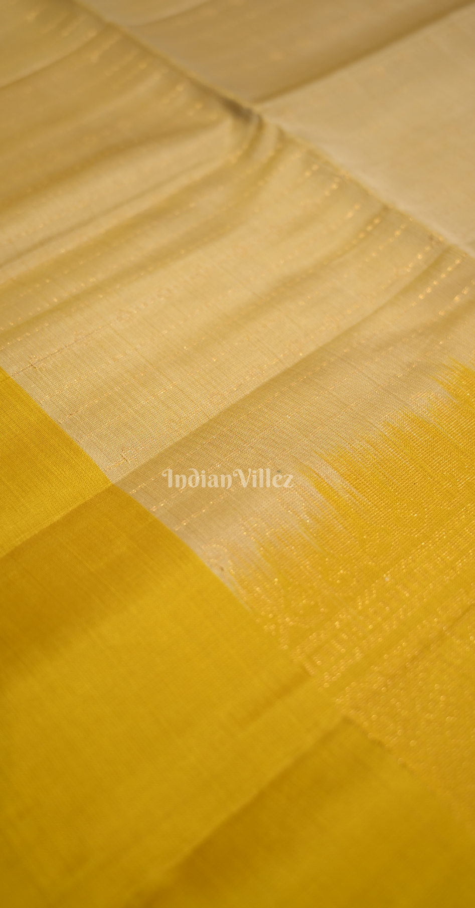 Beige Mustard Yellow Zari Pure Kanjivaram Soft Silk Saree 