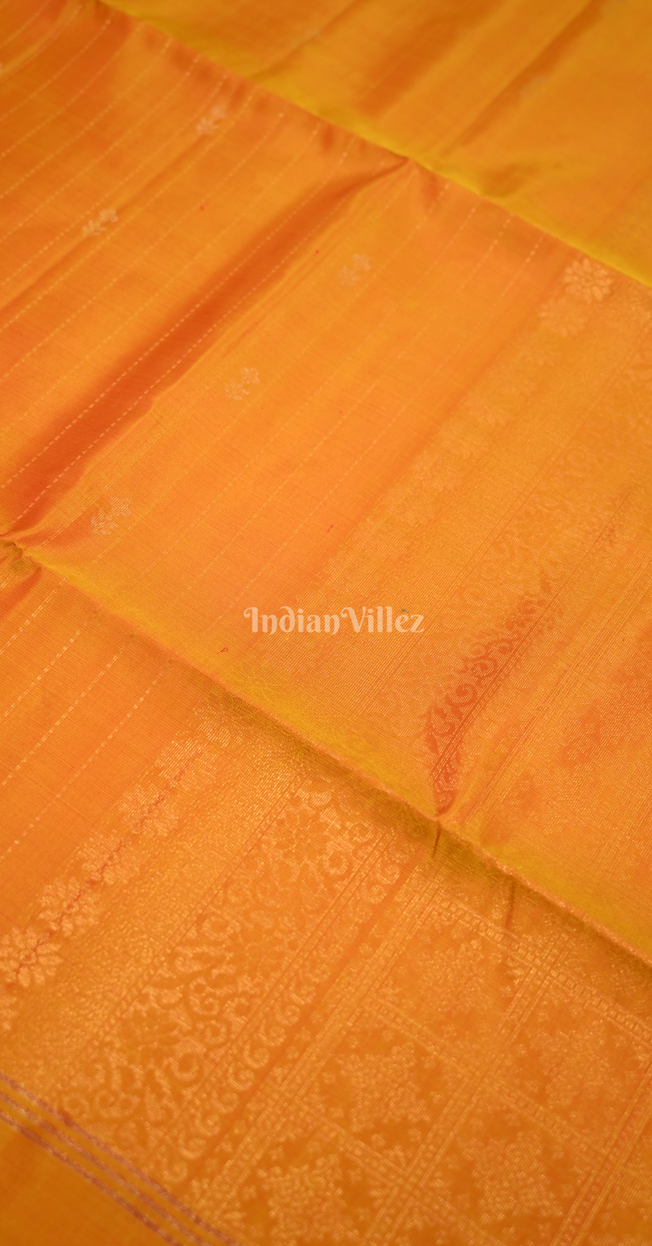 Orange Pure Kanjivaram Soft Silk Saree
