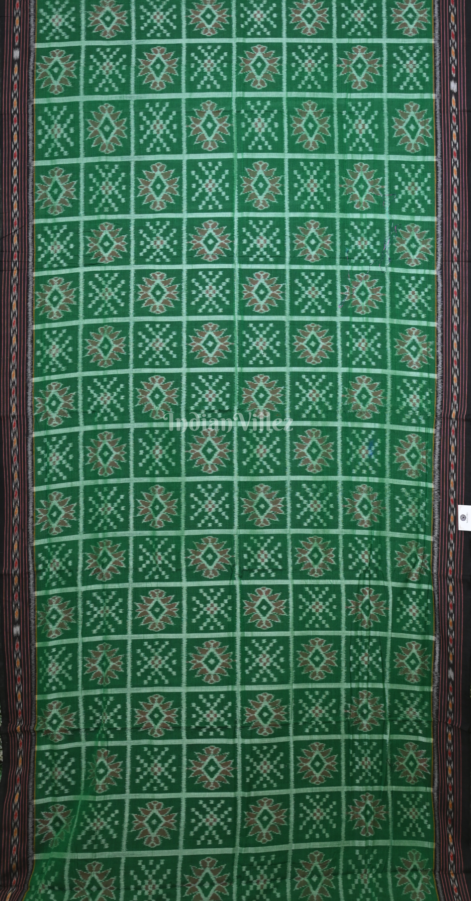 Green Nabakothi Odisha Ikat Sambalpuri Cotton Saree 
